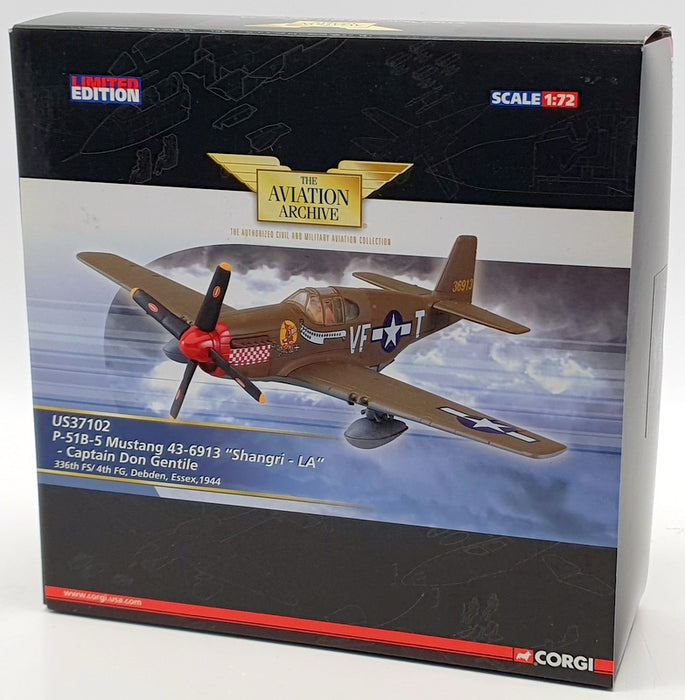 Corgi 1/72 Scale US37102 - P51B-5 Mustang 43-6913 "Shangri LA" 336th FS/4th FG