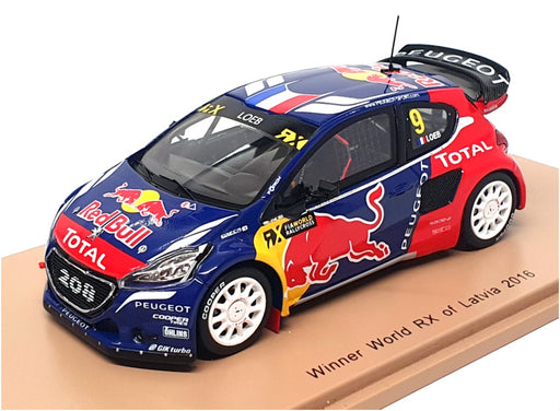 Spark 1/43 Scale S5193 - Peugeot 208 #9 Winner RX Of Latvia 2016 S. Loeb