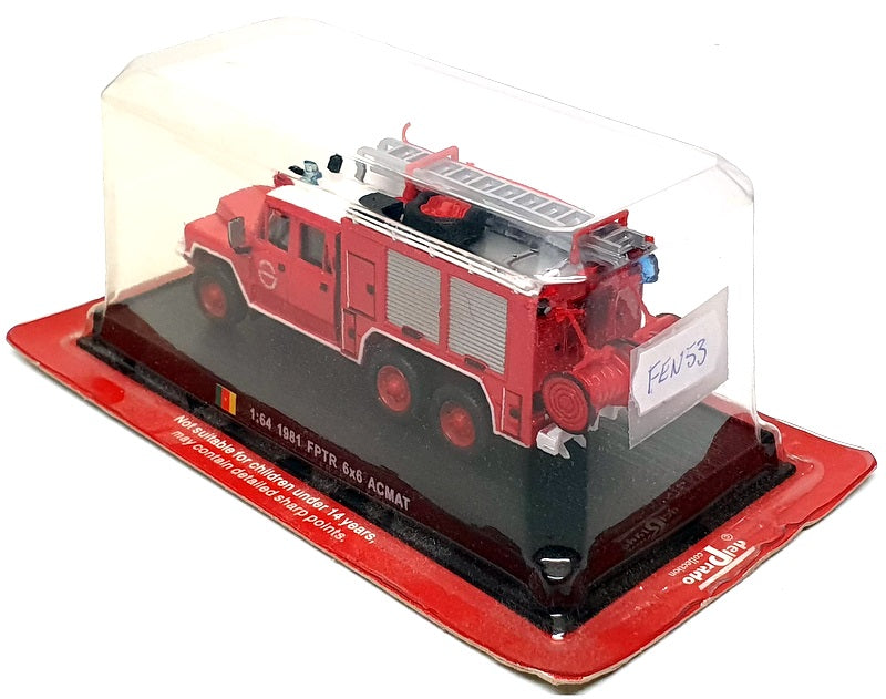 Del Prado 1/64 Scale FEN53 - 1981 FPTR 6x6 ACMAT Fire Truck - Red