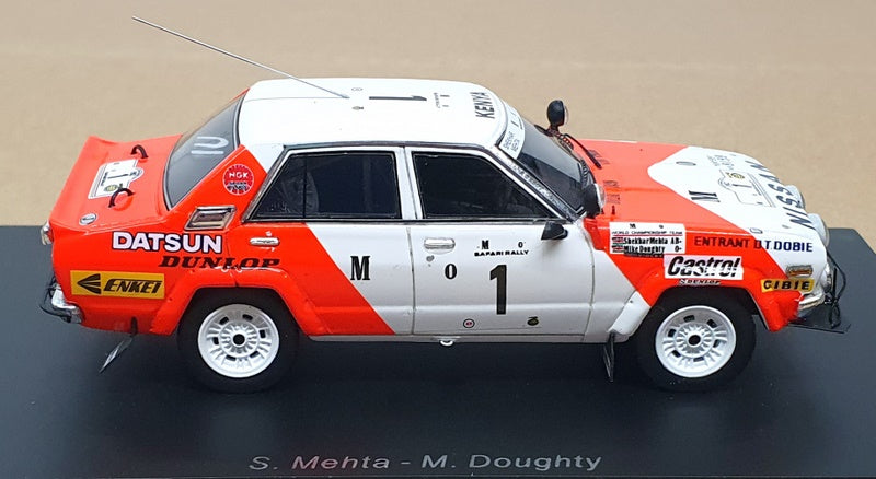 Spark 1/43 Scale S7770 - Datsun Violet GT #1 Winner Rally Safari 1982