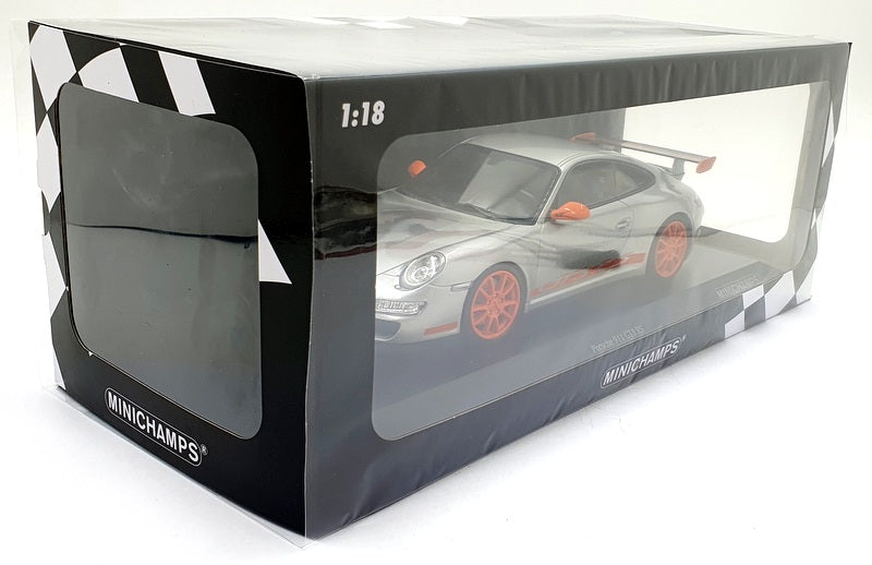 Minichamps 1/18 Scale Diecast 155 062120 - Porsche 911 GT3 RS 2007 - Silver