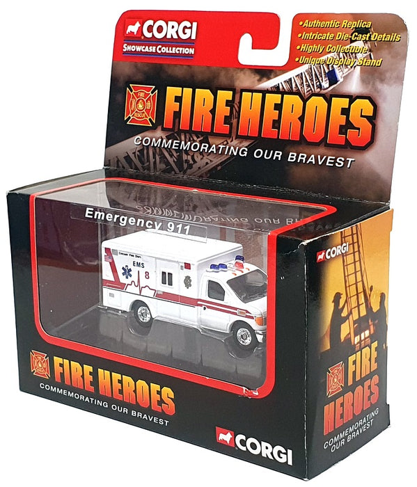 Corgi Appx 8.5cm Long CS90245 - Ford E-350 Ambulance Chicago Fire Dept. - White