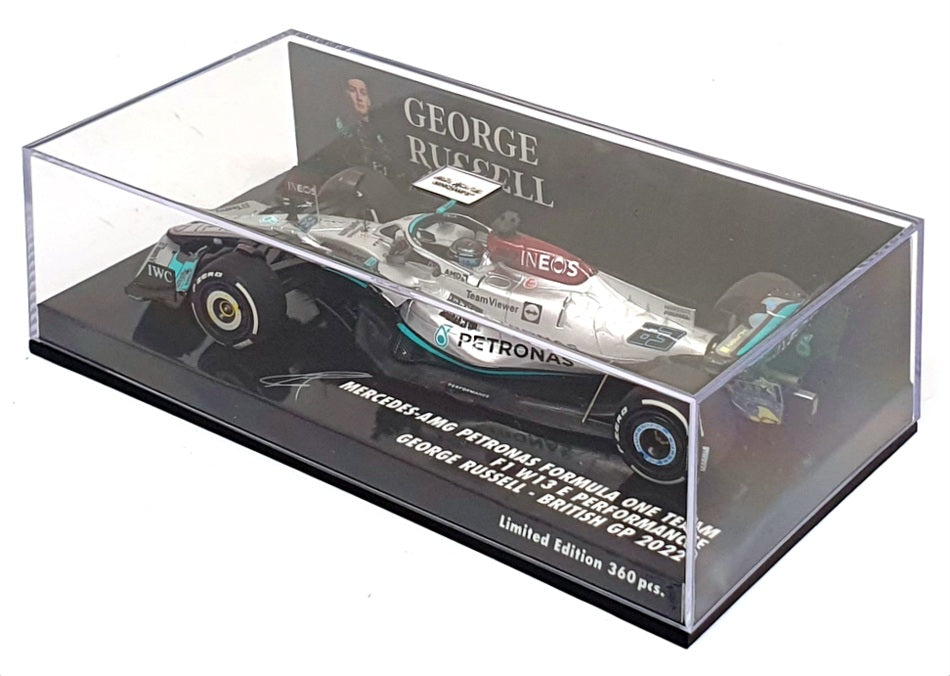 Minichamps 1/43 Scale 417 221063 - F1 Mercedes AMG British GP 2022 G. Russell