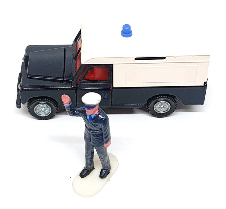 Dinky Toys Original Diecast 277 -  Police Land Rover With Figure - Dk Blue/White