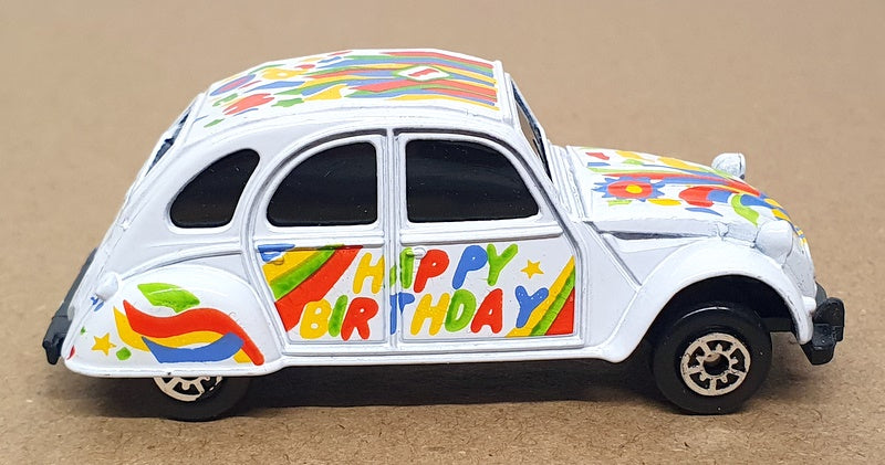 Edocar Appx 8cm Long Diecast EH-1 - Citroen 2CV Happy Birthday