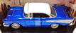 Motor Max 1/24 Scale 79030 - 1957 Chevy Bel Air - Met. Blue/White