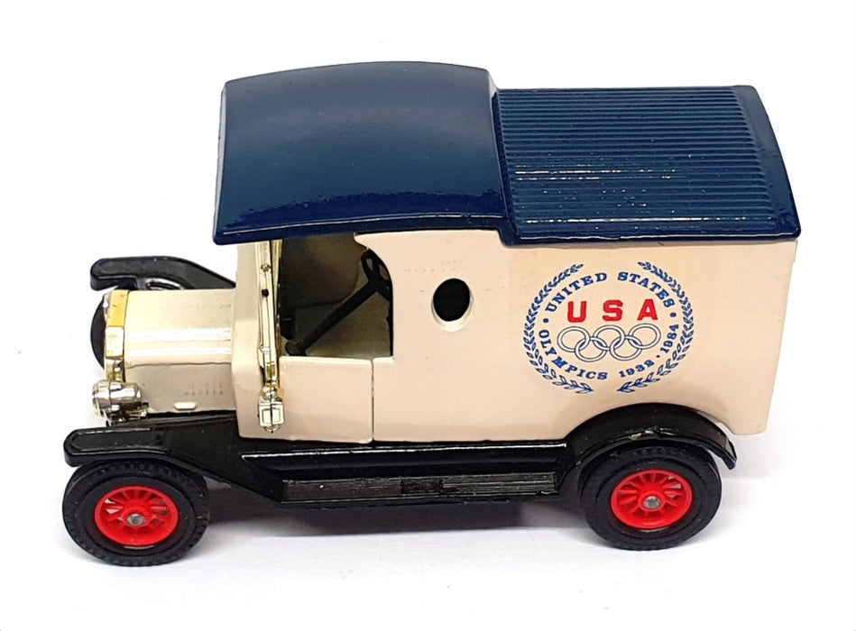 Matchbox Appx 9.5cm Long Y-12 - 1912 Ford Model T Van (USA Olympics) REWORKED