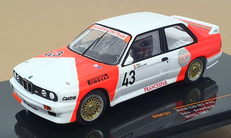 Ixo 1/43 Scale GTM127 - BMW M3 E30 WTCC 1987 #43 Sala/Grouillard