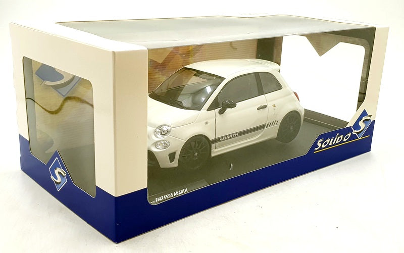 Solido 1/18 Scale Diecast S1811301 - Fiat F595 Abarth 2022 - Ghiaccio White