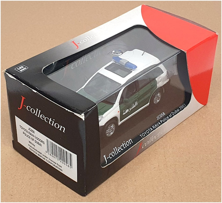 J Collection 1/43 Scale JC058 - Toyota RAV 4 Police Of Dubai 2003