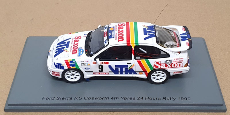 Spark 1/43 Scale S8709 - Ford Sierra RS Cosworth #9 4th Ypres 24h Rally 1990