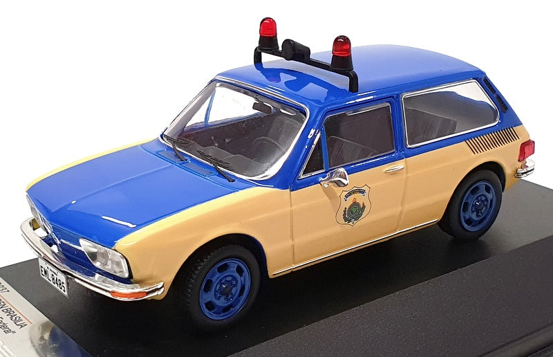 PremiumX 1/43 Scale PRD237 - Volkswagen Brasilia Police 1975 - Blue/Yellow