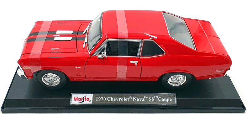 Maisto 1/18 Scale Diecast 46629 - 1970 Chevrolet Nova SS Coupe - Red