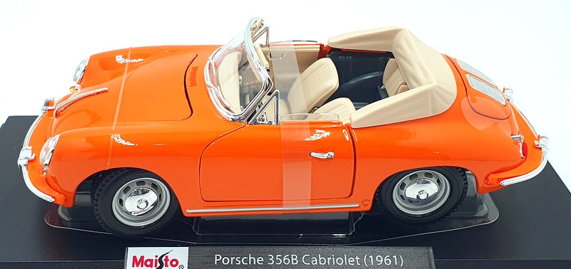 Maisto 1/18 Scale Diecast 46629 - Porsche 356B Cabriolet 1961 - Orange