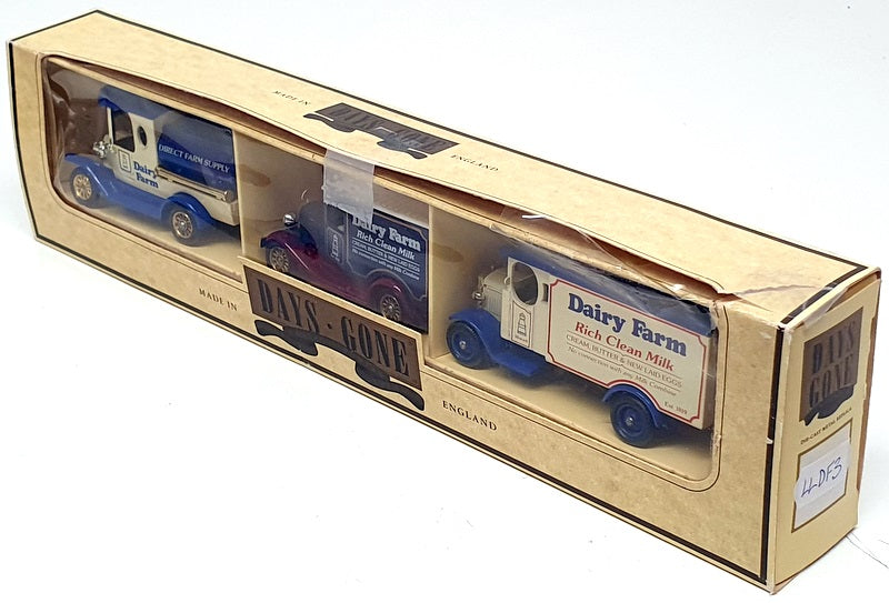 Lledo Diecast LLDF3 Set Of 3 Rolls Royce Model Vehicles (Dairy Farm) Blue/Cream