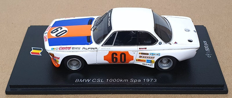 Spark 1/43 Scale SB227 - BMW SCL #60 1000Km Spa 1973 - White/Blue/Orange