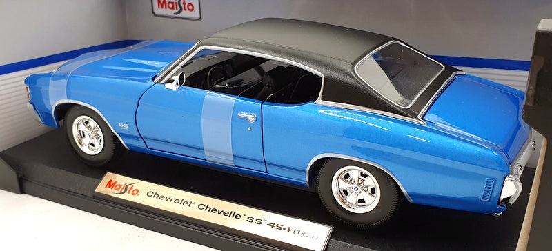 Maisto 1/18 Scale Diecast 31890 - 1971 Chevrolet Chevelle SS454 - Blue/Black