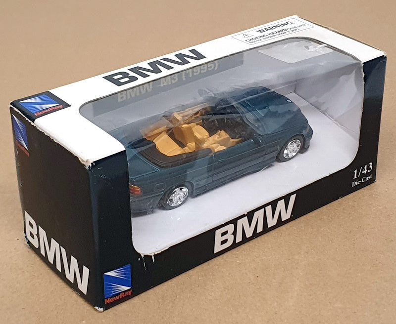 New Ray 1/43 Scale 48724 - 1995 BMW M3 Convertible - Met Green Blue