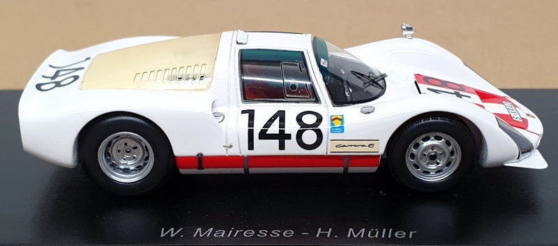 Spark 1/43 Scale 43TF66 - Porsche 906 #148 Winner Targa Florio 1966 - White/Red