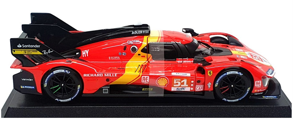 Burago 1/24 Scale 18-26309 - Ferrari 499P #51 24H Le Mans 2023 - Red