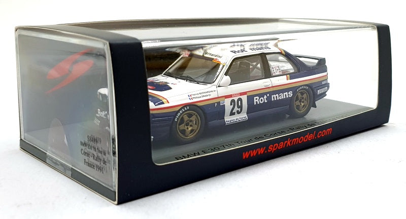 Spark Model 1/43 Scale S8489 BMW E30 #29 7th Tour de Corse Rally de France 1991