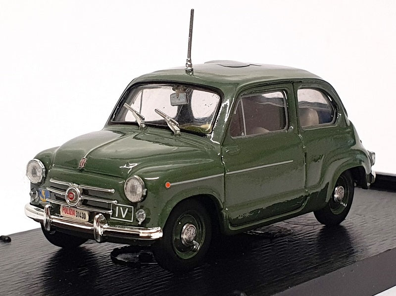 Brumm 1/43 Scale R308 - 1960 Fiat 600D Polizia Stradale - Green