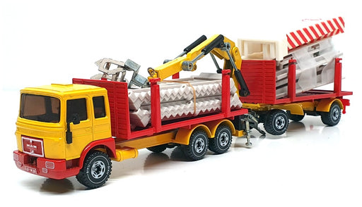 Siku 1/55 Scale 3715 - MAN Lorry With Footbridge - Red/White/Yellow