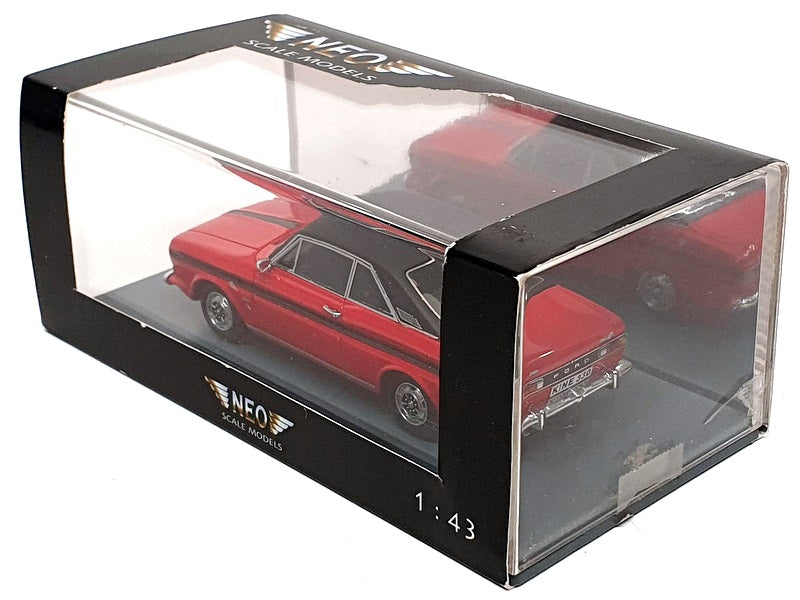 Neo 1/43 Scale Resin NEO43330 - Ford P6 15M Coupe RS - Red/Black