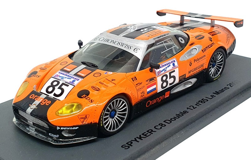 Replicars 1/43 Scale RC85 - Spyker C8 Double 12 #85 Le Mans 2003 - Orange