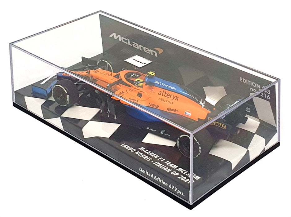 Minichamps 1/43 Scale 537 215804 - F1 McLaren MCL35M Italian GP 2021 Norris