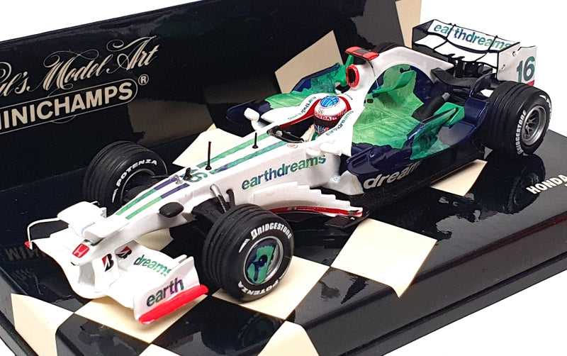 Minichamps 1/43 Scale 400 080016 - F1 Honda RA108 #16 J. Button 2008