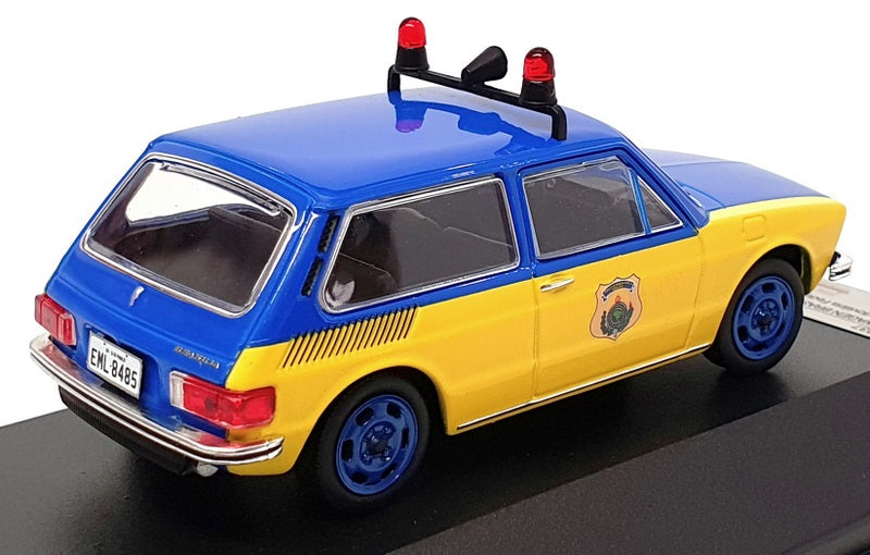 PremiumX 1/43 Scale PRD237 - Volkswagen Brasilia Police 1975 - Blue/Yellow