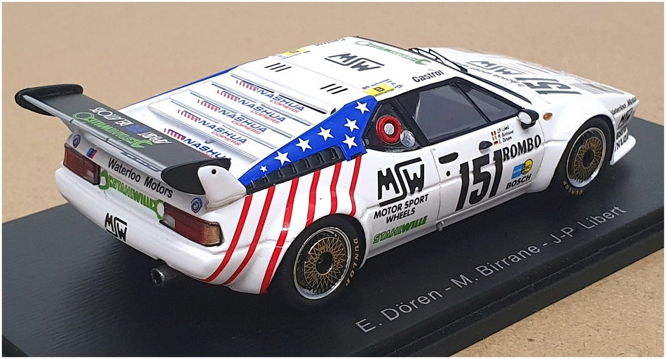 Spark 1/43 Scale Resin S6410 - BMW M1 #151 15th 24h Le Mans 1985