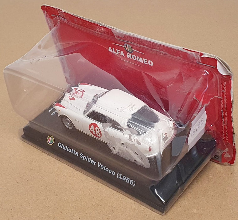 Altaya 1/43 Scale 15125 - Alfa Romeo Giulietta #48 Mile Miglia 1956 - White