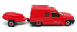 Solido Toner Gam I 1/43 Scale 2130 - Renault Express Fire Van & Trailer - Red