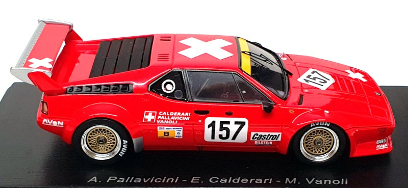 Spark 1/43 Scale Resin S6412 - BMW M1 #157 24H Le Mans 1985 - Red