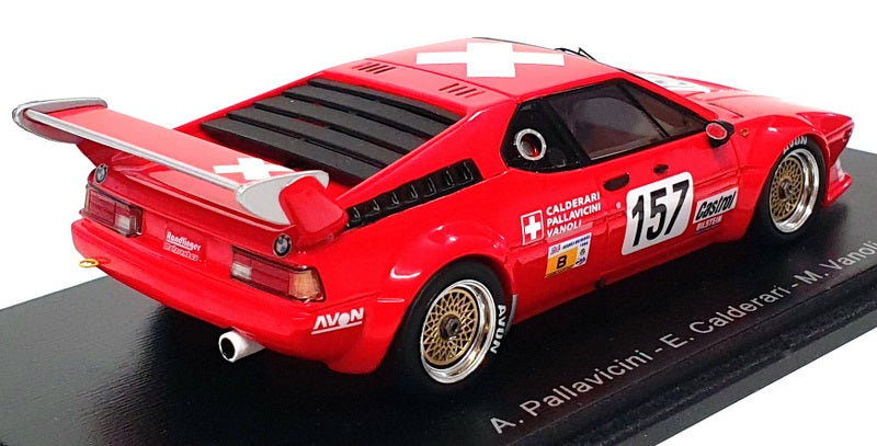 Spark 1/43 Scale Resin S6412 - BMW M1 #157 24H Le Mans 1985 - Red