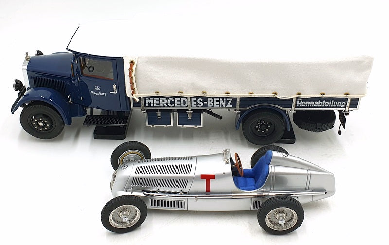 CMC 1/18 Scale M-164 - Mercedes-Benz LKW Renntransporter With W25 T-Car