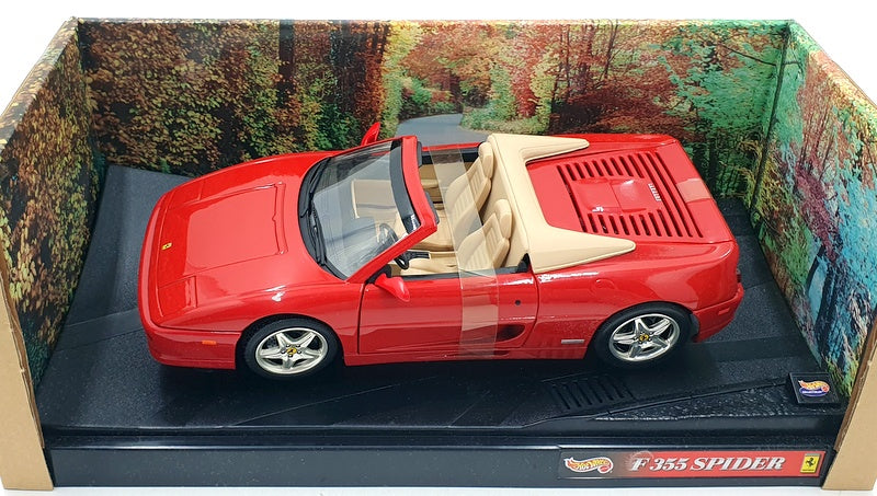 Hot Wheels 1/18 Scale Diecast 25733 - Ferrari F355 Spider - Red