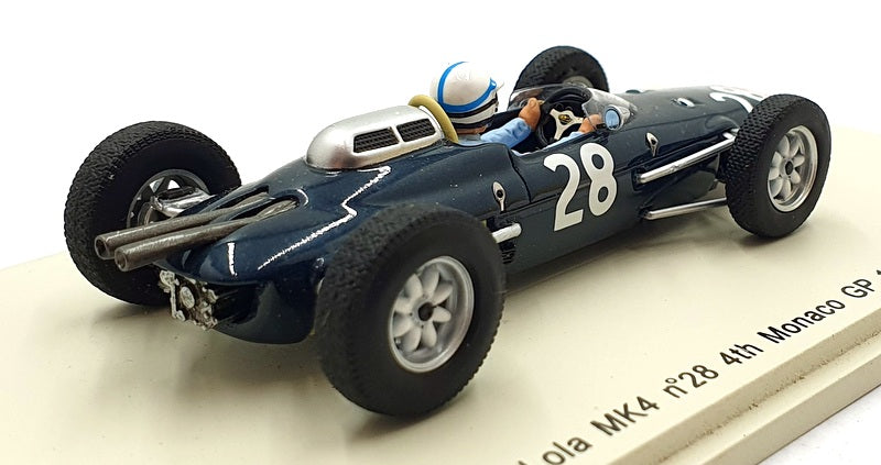 Spark 1/43 Scale S1814 - Lola MK4 #28 4th Monaco GP 1962