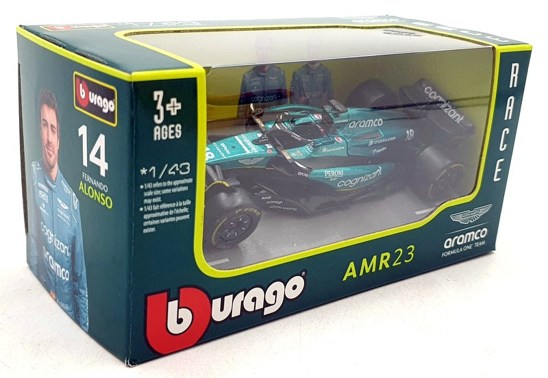 Burago 1/43 Scale 18-38090 - F1 Aston Martin AMR23 #18 L.Stroll 2023