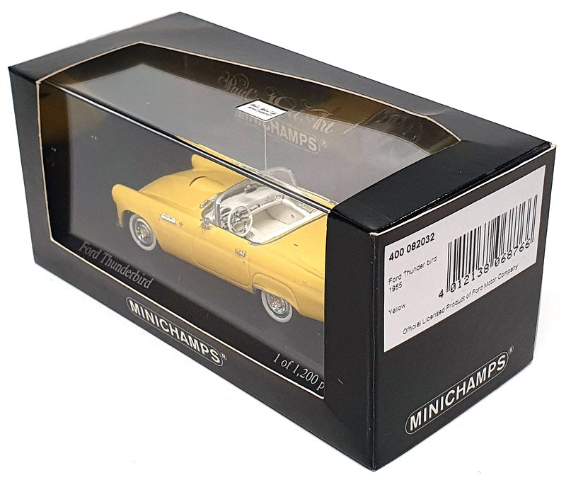 Minichamps 1/43 Scale 400 082032 - 1955 Ford Thubderbird - Yellow