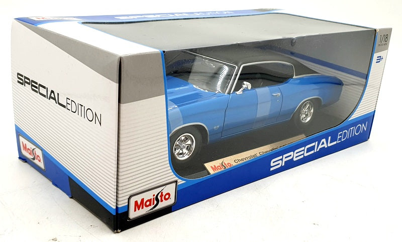 Maisto 1/18 Scale Diecast 31890 - 1971 Chevrolet Chevelle SS454 - Blue/Black