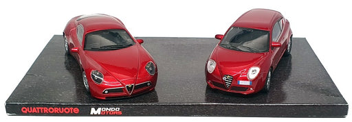 Mondo Motors 1/43 Scale MAG BL47 - Alfa Romeo 2 Piece Set - Met Red