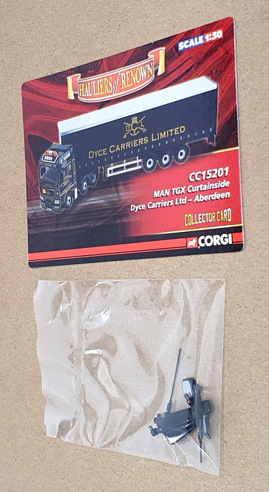 Corgi 1/50 Scale CC15201 - MAN TGX Curtainside Truck (Dyce Carriers Ltd)