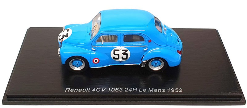 Spark 1/43 Scale S5225 - Renault 4cv 1063 #53 24H Le Mans 1952 - Blue