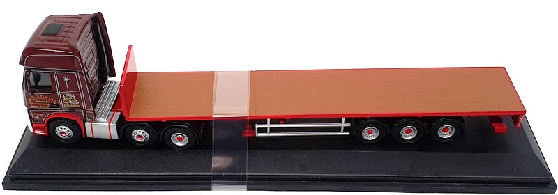 Oxford Diecast 1/76 Scale 76MB003 - Mercedes Benz Flatbed (J.R. Adams) Maroon