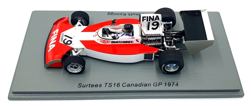 Spark 1/43 Scale S9657 - Surtees TS16 Canadian GP F1 1974 #19 H.Koinigg