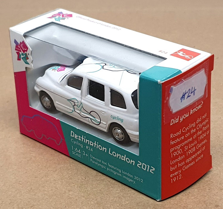 Corgi 1/64 Scale #24 Cycling - LTI TX1 Taxi London Olympics 2012 - White