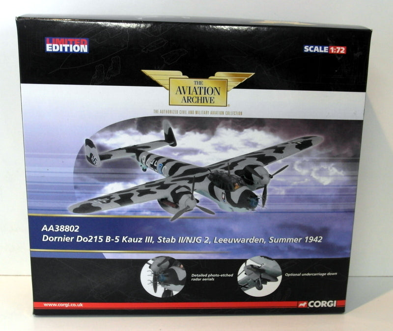 Corgi 1/72 Scale Diecast - AA38802 Dornier Do215 Kauz III Stab II/NJG 2 1942